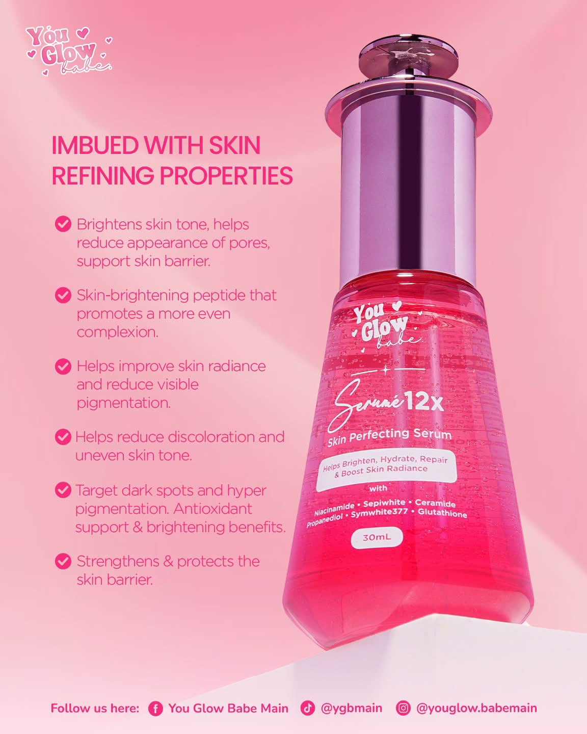 You Glow Babe Serumé 12X Skin Perfecting Serum | Brightening & Hydrating Facial Serum 30mL