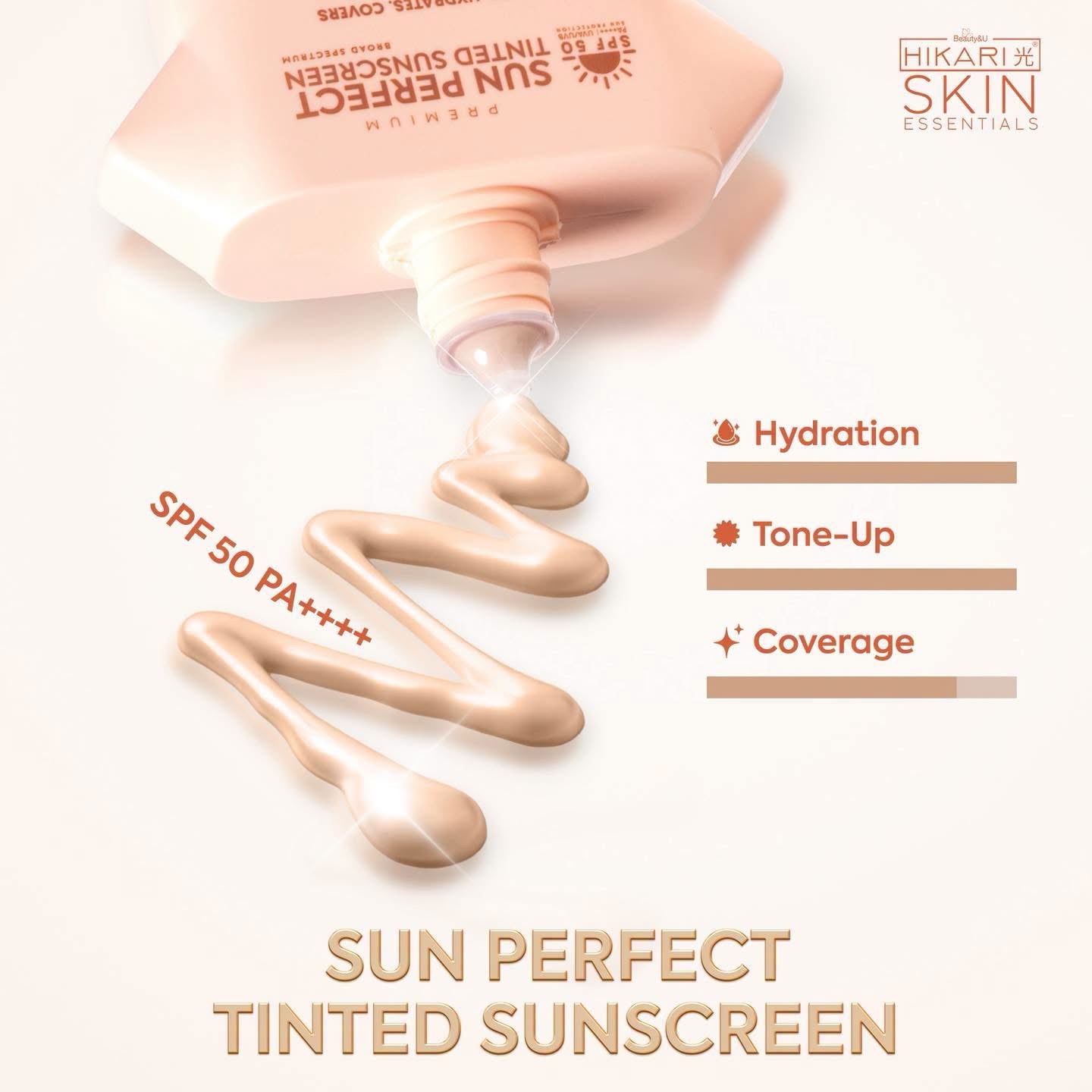 Hikari Skin Essentials Sun Perfect Tinted Sunscreen SPF 50 PA++++