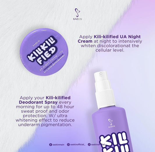 Saskin Kilikilified Deo Spray & UA Night Cream Duo