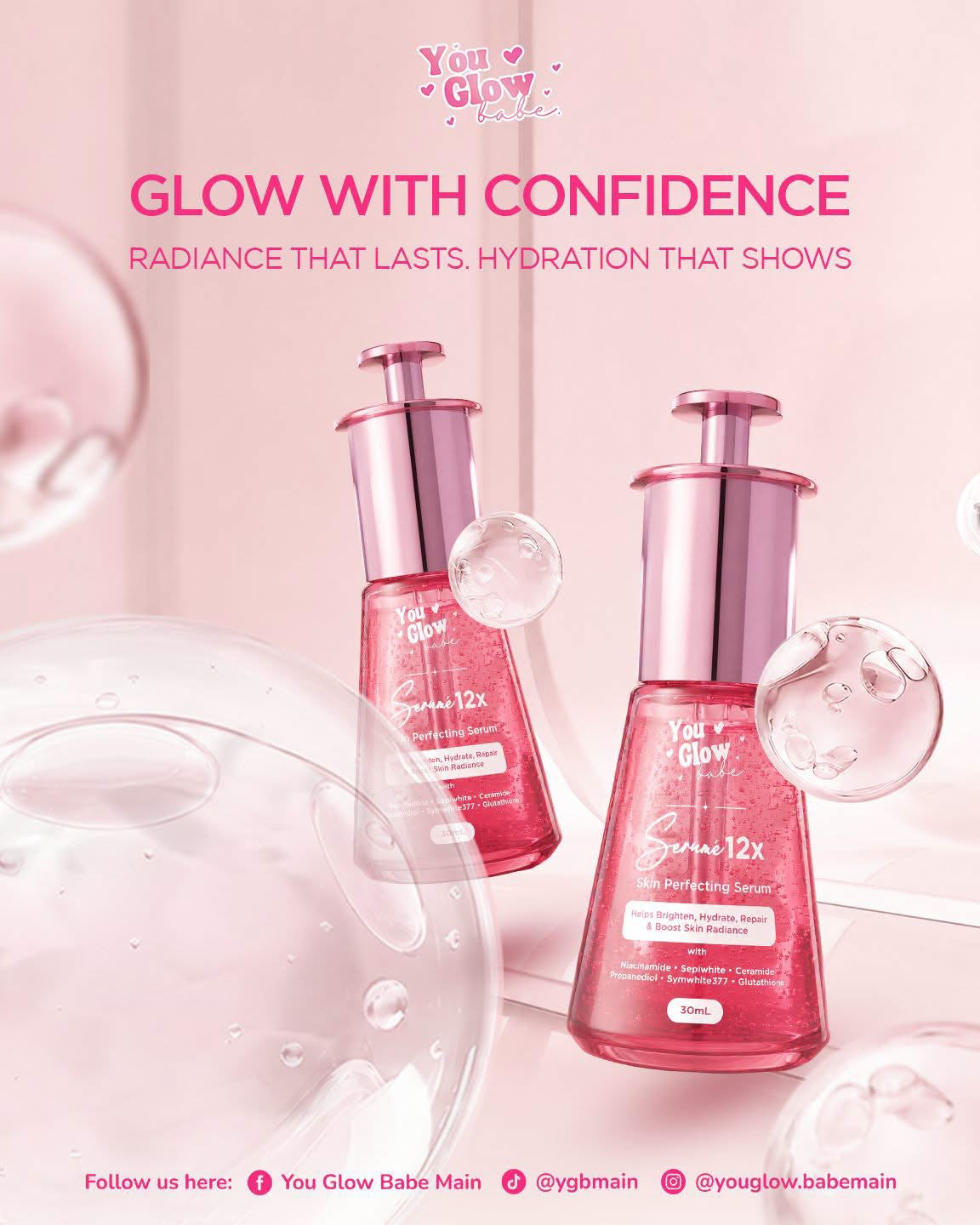 You Glow Babe Serumé 12X Skin Perfecting Serum | Brightening & Hydrating Facial Serum 30mL