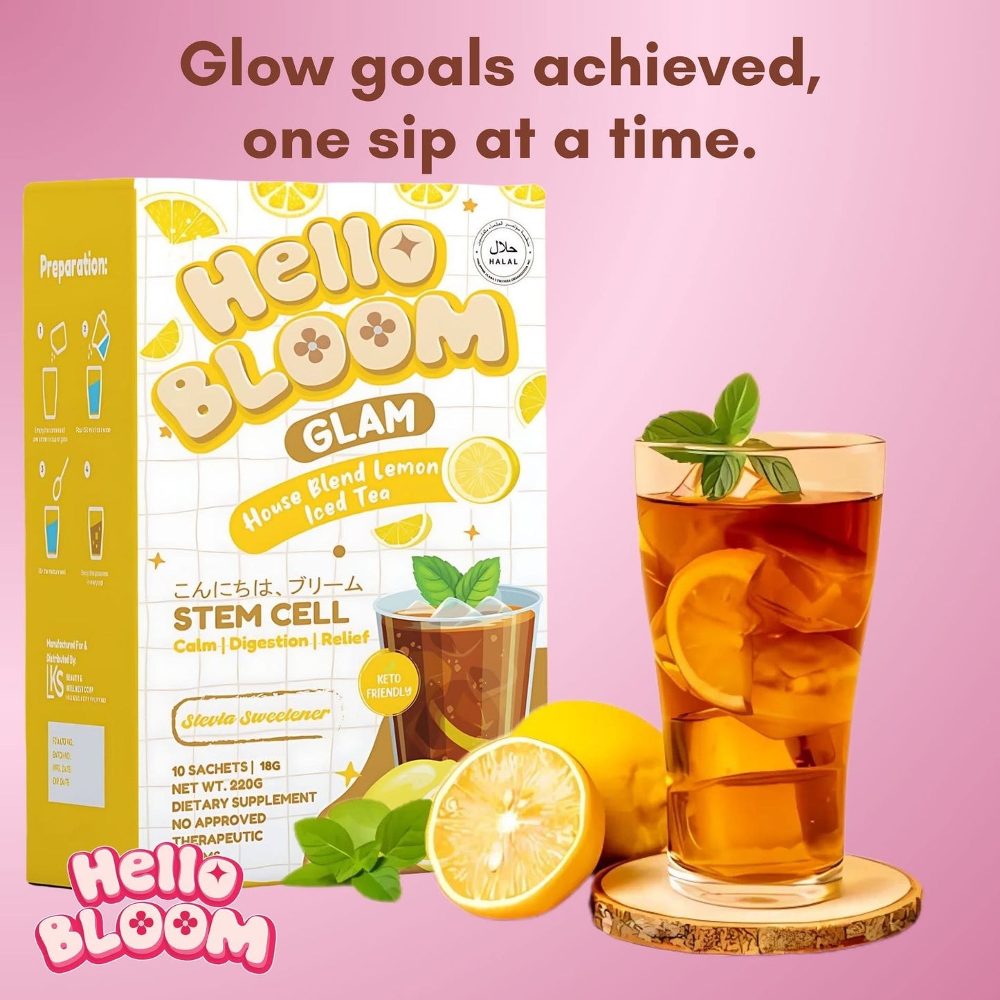 Hello Bloom House Blend Lemon Iced Tea