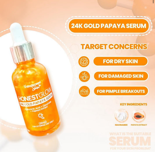 HonestGlow 24K Gold Papaya Serum