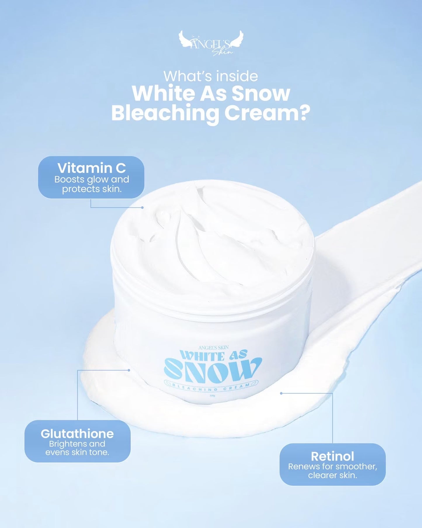 Angel’s Skin White As Snow Bleaching Cream 300g