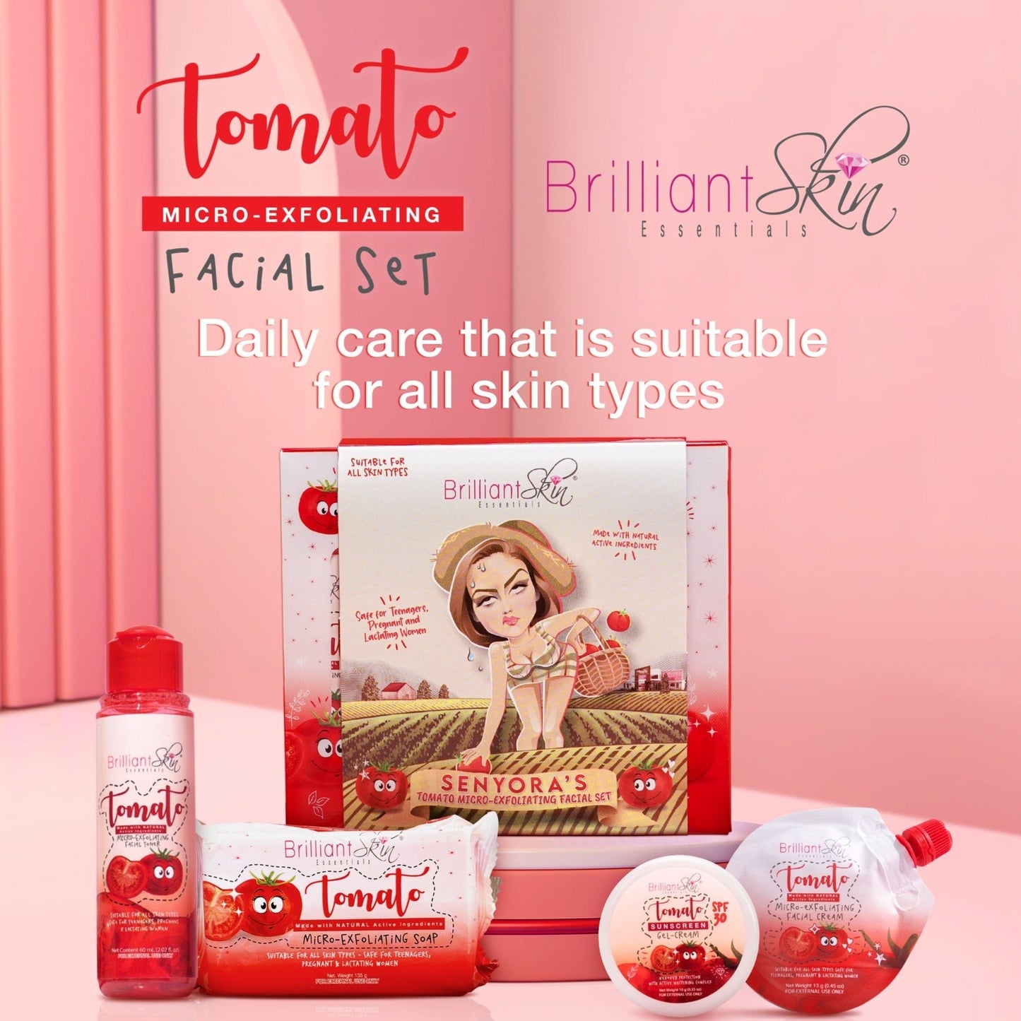 Brilliant Skin Tomato Micro-Exfoliating Facial Set